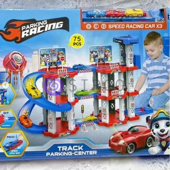 Іграшковий набір машинок трек паркінг Childrens Rail Car "Щенячий патруль" 75 деталей 3 машинки (509/3598) 03k10p430v1 фото