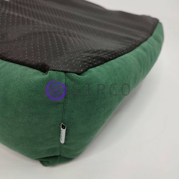 Велюрова лежанка для собак та кішок з м'якими бортами Mamo Pets Simple S 50х40см Зелена 05k01p028v1 фото