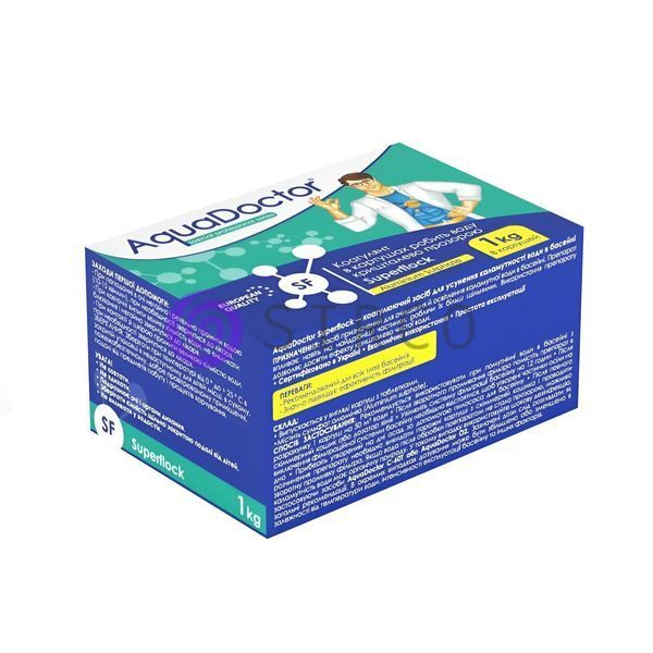 Коагуляционное средство в картушах для бассейна AquaDoctor Superflock 1 кг (AT) 02k12p272 фото