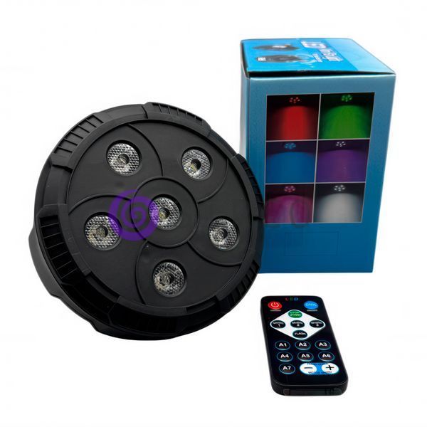 Світлодіодний прожектор з пультом керування LED MINI PAR LIGHT 2507 (206) 01k09p400 фото