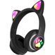 Беспроводные складные TWS bluetooth наушники с кошачьими ушками Cat STN-28 Черный + карта памяти на 16 Гб 11k01p115v2 фото 3