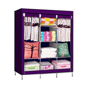 Большой каркасный шкаф, тканевый шкаф Storage Wardrobe 88130 Фиолетовый (N-14) 01k04p121v7 фото