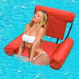 Надувной складной матрас Inflatable Floating Bed, надувное кресло, красный 02k01p059v1 фото