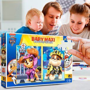Детский игровой развивающий набор пазлы-раскраска 2в1 Trefl BABY MAXI "Веселый патруль" (43004) (SB) 03k19p041 фото