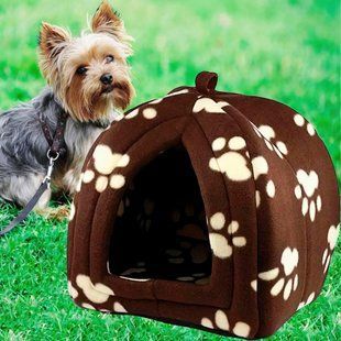 М'який будиночок для собак та кішок Pet Hut коричневий 05k01p005 фото