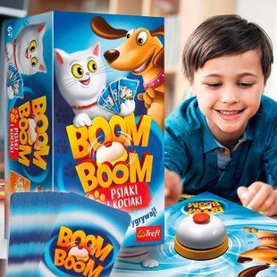 Детская настольная игра Trefl "Boom Boom: Pups & Kittens / Бум-Бум: Собаки и коты" (02004) (SB) 03k19p010 фото