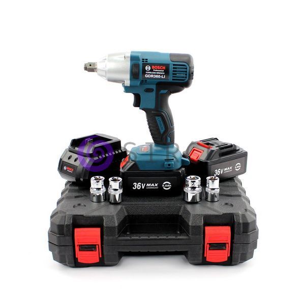 Акумуляторний гайковерт BOSCH GDR360-Li PRO (36V, 5AH), 2 акумулятори в кейсі 04k02p349 фото