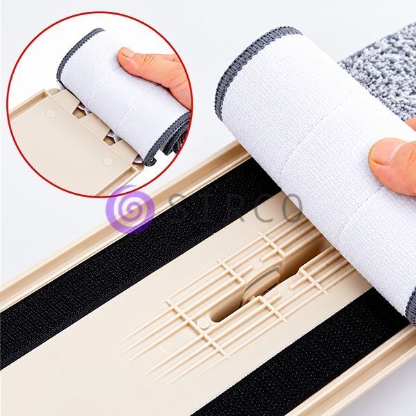 Швабра ледащо Scratch Cleaning Mop 2 в 1 з двосекційним відром 7 л, бежева з коричневим (ARSH/MA221) 01k02p005v3 фото