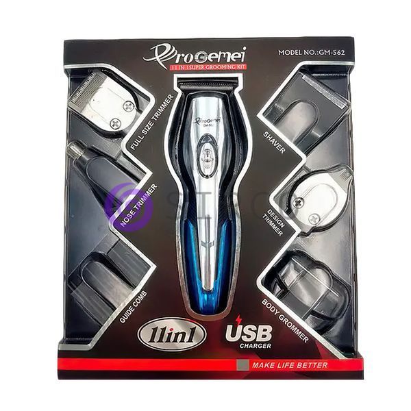 Професійна машинка для стрижки Gemei GM562 11в1 з насадками/211 08k02p062 фото