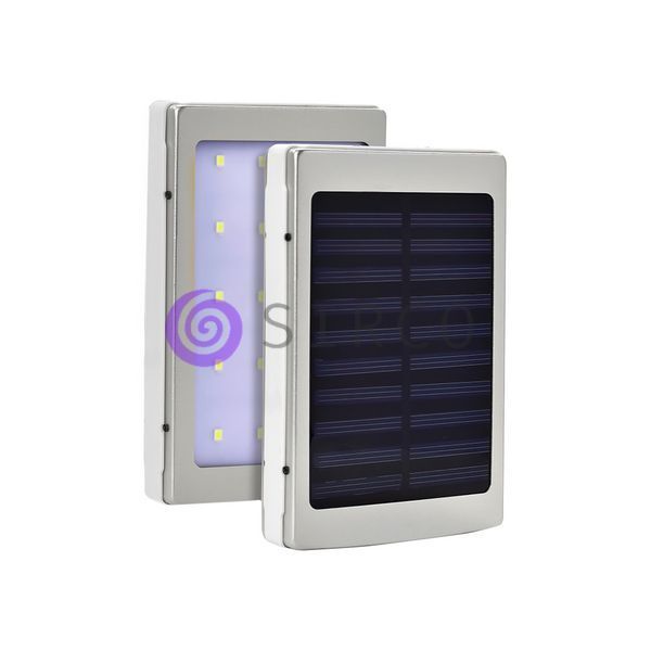 УМБ Power bank ViaKing 5000 mAh сонячна панель та LED-ліхтар Срiбний/H-1 11k12p004v1 фото