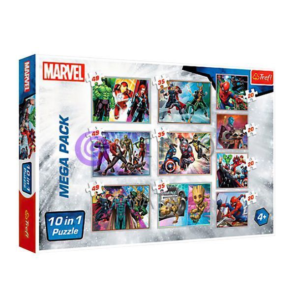 Пазли 10 в 1 набір "Герої Marvel" Trefl 90374 (SB) 03k19p319 фото