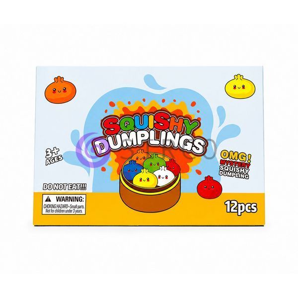 Мягкий сквиш булочка пельмень Бао BUN Squishy Dumpling 8.5 см, игрушка-антистресс, случайный цвет (ОХ) 03k05p566v3 фото