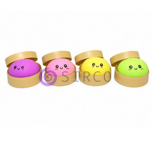 Мягкий сквиш булочка пельмень Бао BUN Squishy Dumpling 8.5 см, игрушка-антистресс, случайный цвет (ОХ) 03k05p566v3 фото