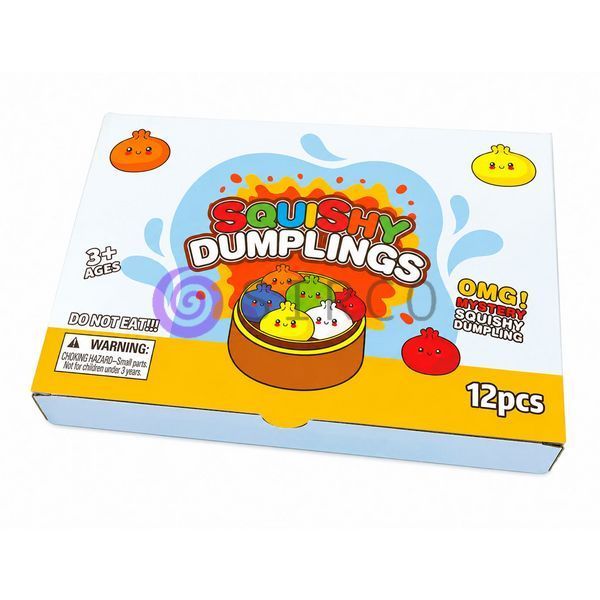Мягкий сквиш булочка пельмень Бао BUN Squishy Dumpling 8.5 см, игрушка-антистресс, случайный цвет (ОХ) 03k05p566v3 фото