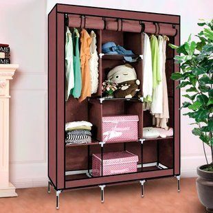 Большой каркасный шкаф, тканевый шкаф Storage Wardrobe 88130 Коричневый (N-14) 01k04p121v2 фото