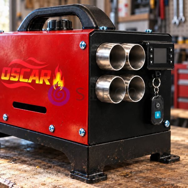 Автономний дизельний обігрівач OSCAR 5kW 12/24/220V з дисплеєм і пультом для гаража, майстерні та складу, Червоний (ISML) 01k07p171v1 фото