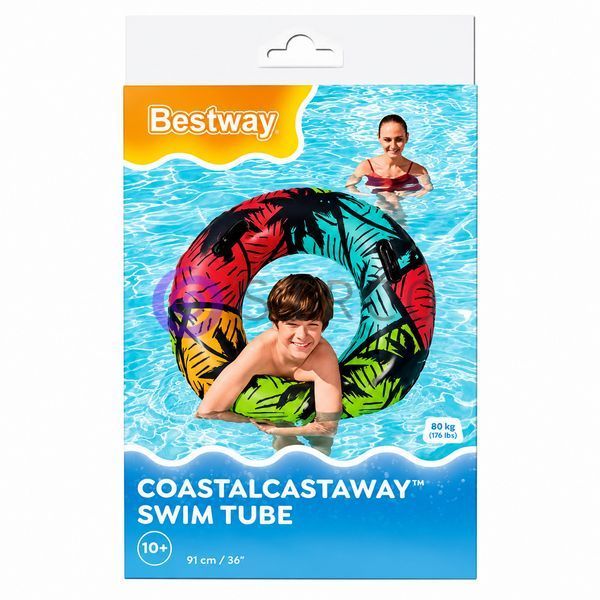 Дитяче надувне коло Bestway 36350 Пальми 91 см з ручками для плавання басейну та моря (AT) 02k10p493 фото