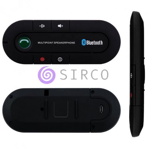 Автомобильная беспроводная гарнитура-громкоговоритель Lesko Car Kit Bluetooth-спикерфон в машину (205) 04k05p023 фото