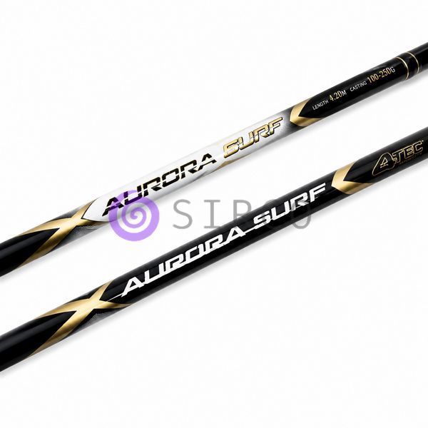 Вудилище MIFINE Aurora Surf 4.2 м 100-200 г /Штекерне карбонове з кільцями SIC чорне (988/10614-420) 02k04p569v1 фото