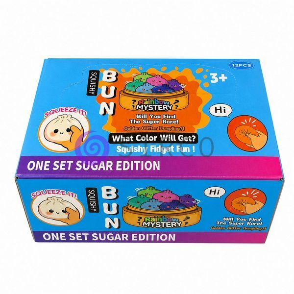Сквиш булочка пельмень Бао BUN Squishy Rainbow Mystery 8.5 см Orbiz Edition, антистресс, случайный цвет (ОХ) 03k05p566v4 фото