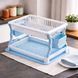 Пластиковая сушилка для посуды 2 уровня Plast настольная 43&times;29 см для чашек, Бело-голубой (DRK) 10k05p011v3 фото 1