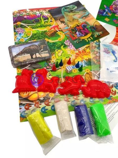 Дитячий ігровий набір для творчості настільна гра 7в1 "Dino Land (IGR24) 03k12p039 фото