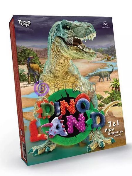 Дитячий ігровий набір для творчості настільна гра 7в1 "Dino Land (IGR24) 03k12p039 фото