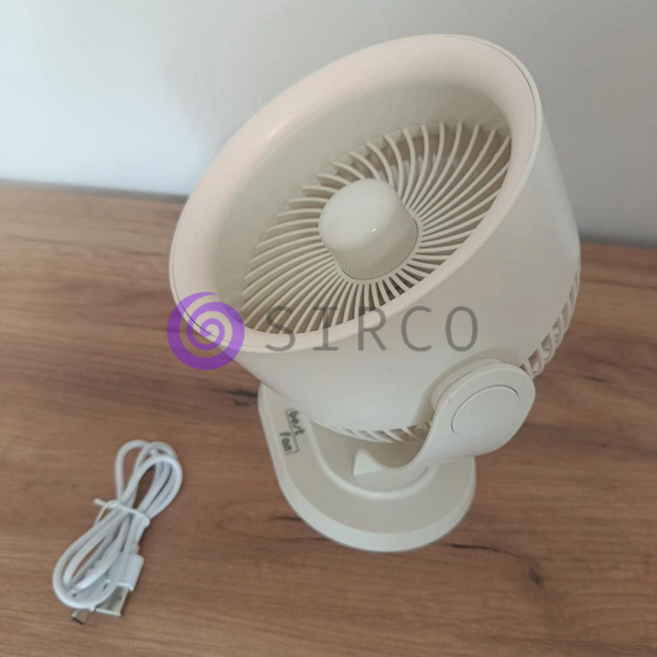 Настільний акумуляторний вентилятор Bestfan BT-003 USB 15 см, 3 швидкості, DC 5V 5W, регулювання нахилу 90&deg; кабель USB (X35) 01k07p202v3 фото
