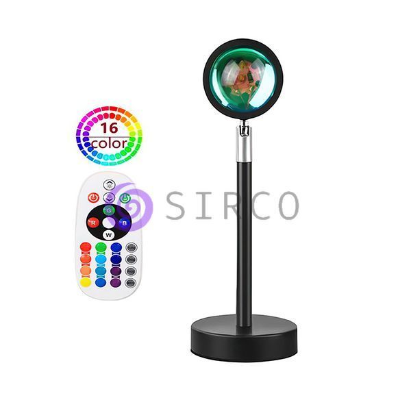 Лампа с эффектом заката Sunset Lamp 2.0 RGB с пультом, 16 цветов, 16 цветов 11k11p039 фото