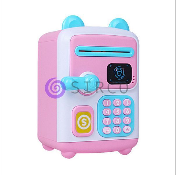 Электронная детская копилка с кодовым замком в двух цветах Face Recognition Money BOX Розовая (212) 03k05p041v1 фото