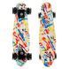 Penny Board БЕЛЫЙ скейт 25 со светящимися колесами, до 80 кг двусторонняя расцветка, до 80 кг 13k03p007v13 фото 2
