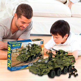 Конструктор Танк "IBLOCK" PL-921-423 ВСУ армия "БТР-4" (389 деталей)/IGR24 03k03p051 фото