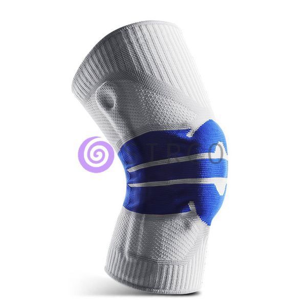 Компресійний наколінник з силіконовою вставкою Knee Support, бандаж для коліна, Сіро-синій розмір L (ЖЯ) 06k03p077v2 фото