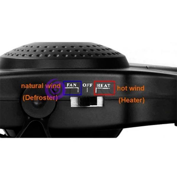 Портативный автомобильный обогреватель для лобового стекла 2в1 12V 150W SUNROZ Car Mini Heater  04k03p005 фото