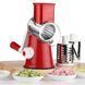 Ручна овочерізка мультислайсер SmartUS Kitchen Master Tabletop Drum Grater для овочів і фруктів, Червоний (509/11339) 10k13p008v2 фото 1