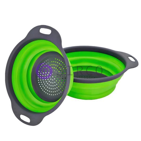 Друшляк силіконовий складаний COLLAPSIBLE FILTER BASKETS 2 шт. Зелений 10k10p054 фото