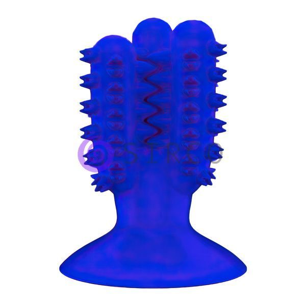 Жевательная игрушка для собак Bronzedog PetFun Dental Кактус, на присоске синяя/1605/205 05k03p013v2 фото