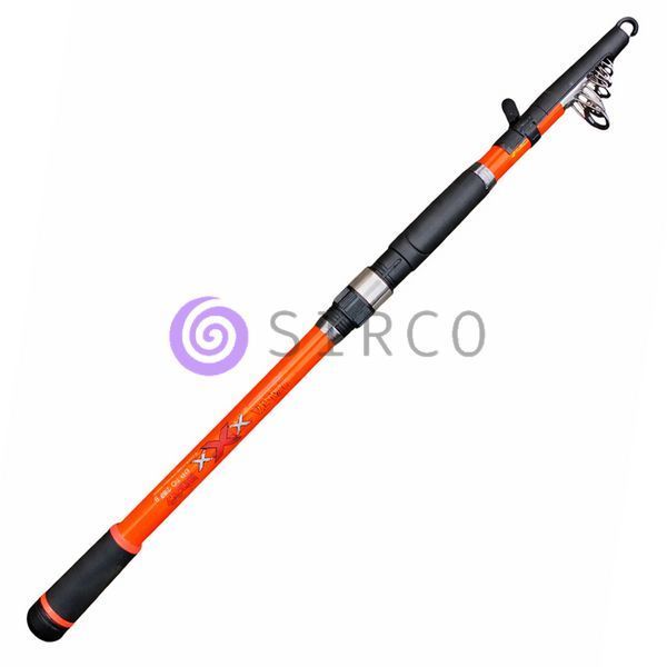 Спиннинговое удилище Boya By Delta XXX 2.4 м 200 г/ Телескопический мощный спиннинг для хищной рыбы, Оранжевый 02k04p414v2 фото
