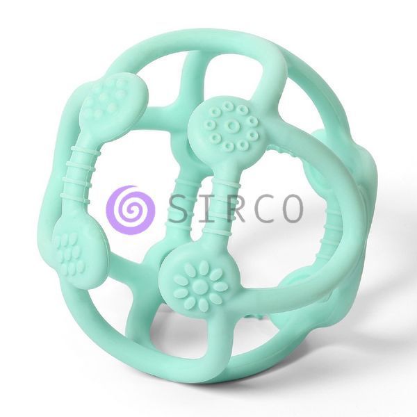 Детский силиконовый ортодонтический прорезыватель для зубов Babyono "Сфера" Голубой (489/01) (SB) 03k17p346v3 фото