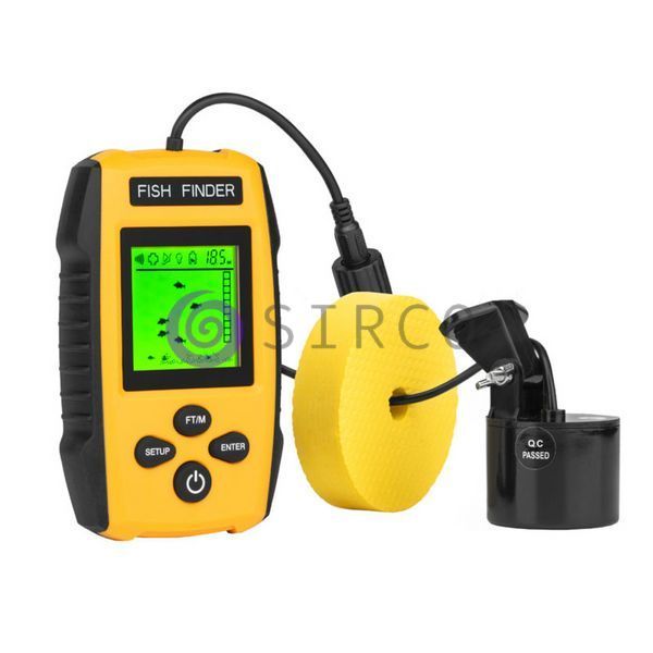 Портативный эхолот для рыбалки Fish Finder, LCD подсветка, для лодки и берега/Проводной датчик 100 м 02k04p455 фото