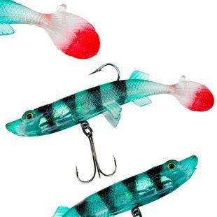 Рыбацкая силиконовая многоразовая приманка для рыбы Jaixing Soft Lures 15.2g, 10см, 3шт, цвет 096 02k04p282v1 фото