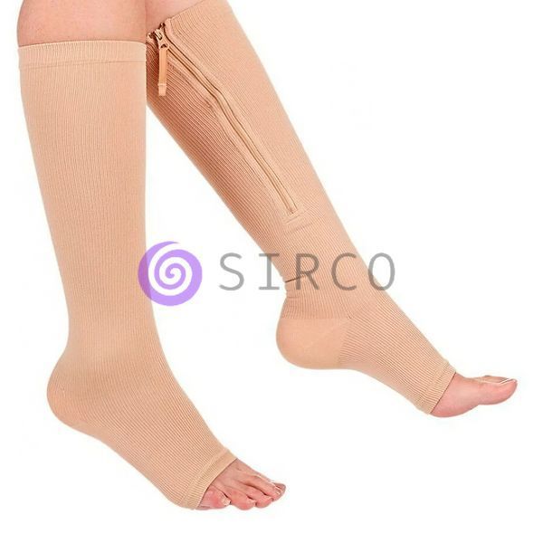 Компрессионные гольфы от отечности ног Zip Sox на молнии (бежевые XL) 06k03p004v4 фото