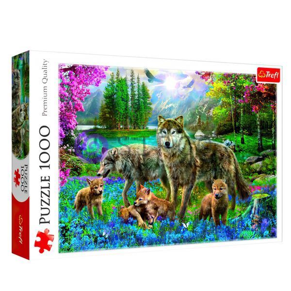 Пазли (1000 елм.) - "Сім'я вовків" 10558/Trefl (SB) 03k19p213 фото