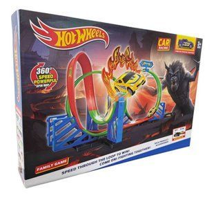 Детский игровой набор гоночная трасса с тремя кольцами и стартом Hot Wheels 6605 &ndash; Looping Track (AX) 03k10p432v1 фото