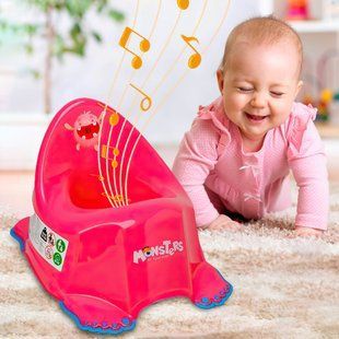 Горшок с нескользящим покрытием и музыкой "Монстрики" (розовый) Tega Baby/PO-026-127/(SB) 03k20p038v1 фото