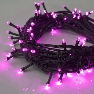 Новогодняя гирлянда зеленый провод XMAS Розовый нить 280 LED (20 метров) 12k01p014 фото