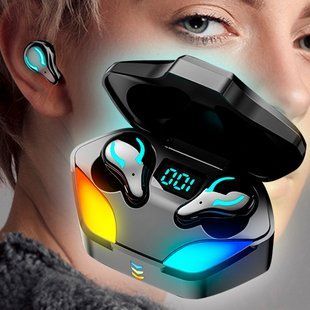 Бездротові вакуумні Bluetooth TWS навушники з RGB підсвічуванням та шумозаглушенням (205) 11k01p080 фото