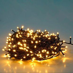 Уличная гирлянда Xmas Нить 600 LED (на коробке 800 led) Зеленый провод 40 метров Желтое свечение 12k01p082v1 фото