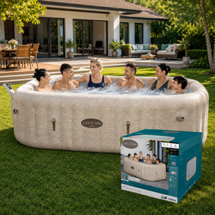 Надувне квадратне джакузі Bestway 6001M Lay-Z-Spa Hawaii 201x71 см, витрата води 1325 л/год, на 6 осіб, об&rsquo;єм 1180 л 02k12p333 фото
