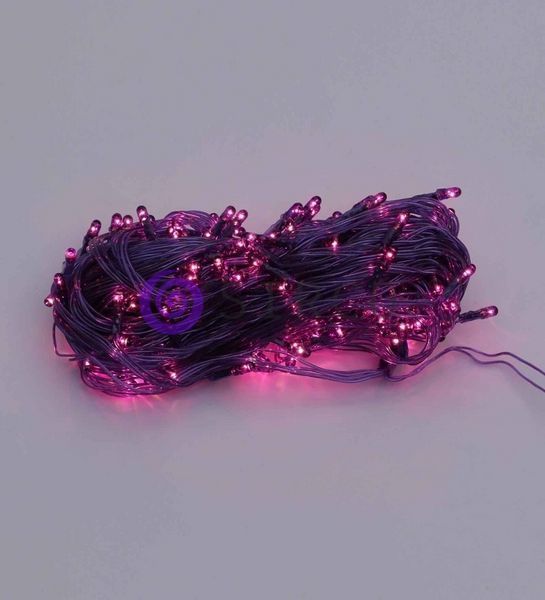 Новогодняя гирлянда зеленый провод XMAS Розовый нить 280 LED (20 метров) 12k01p014 фото
